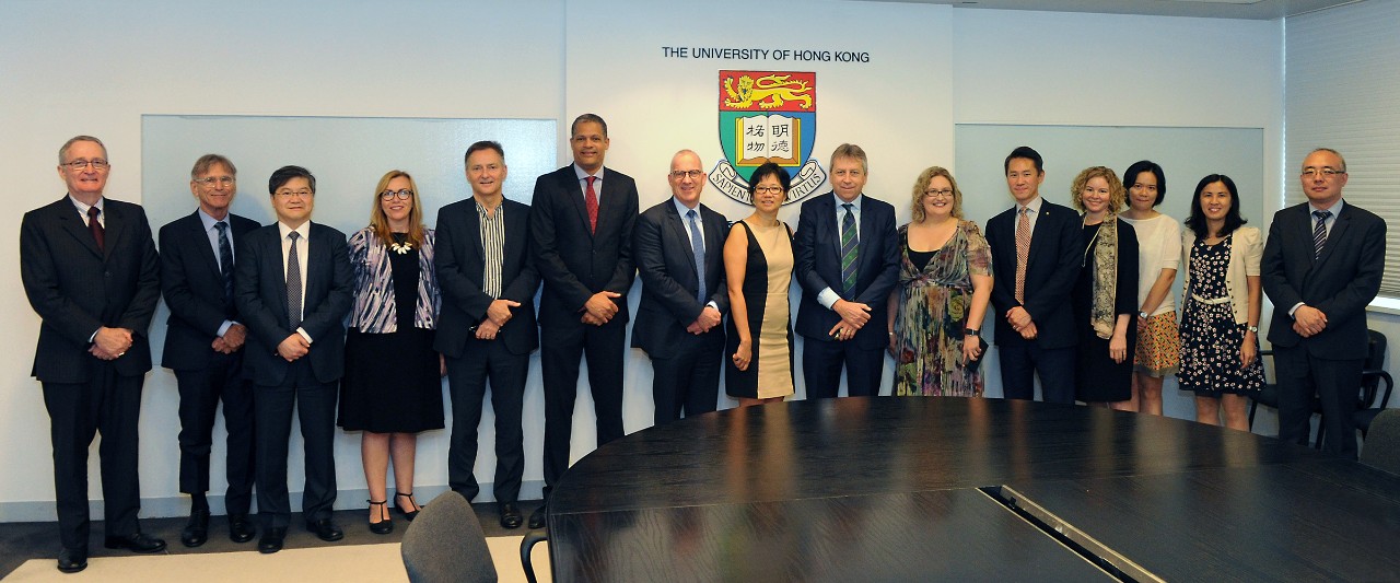 A group photo from the signing event at Hong Kong University.
