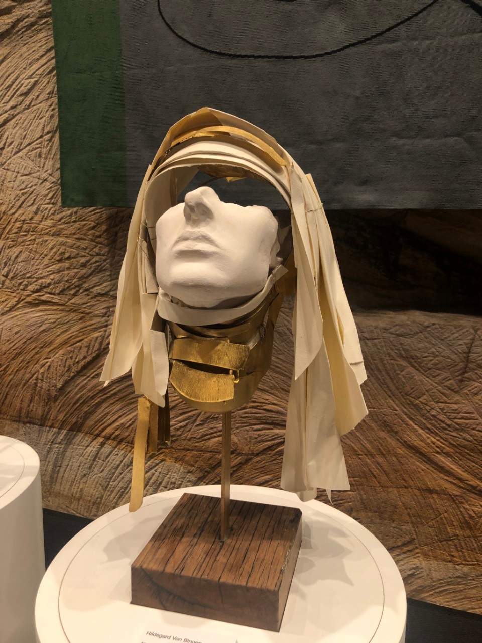 photo of a bust of a 12th century abbess called Hildegard von Bingen