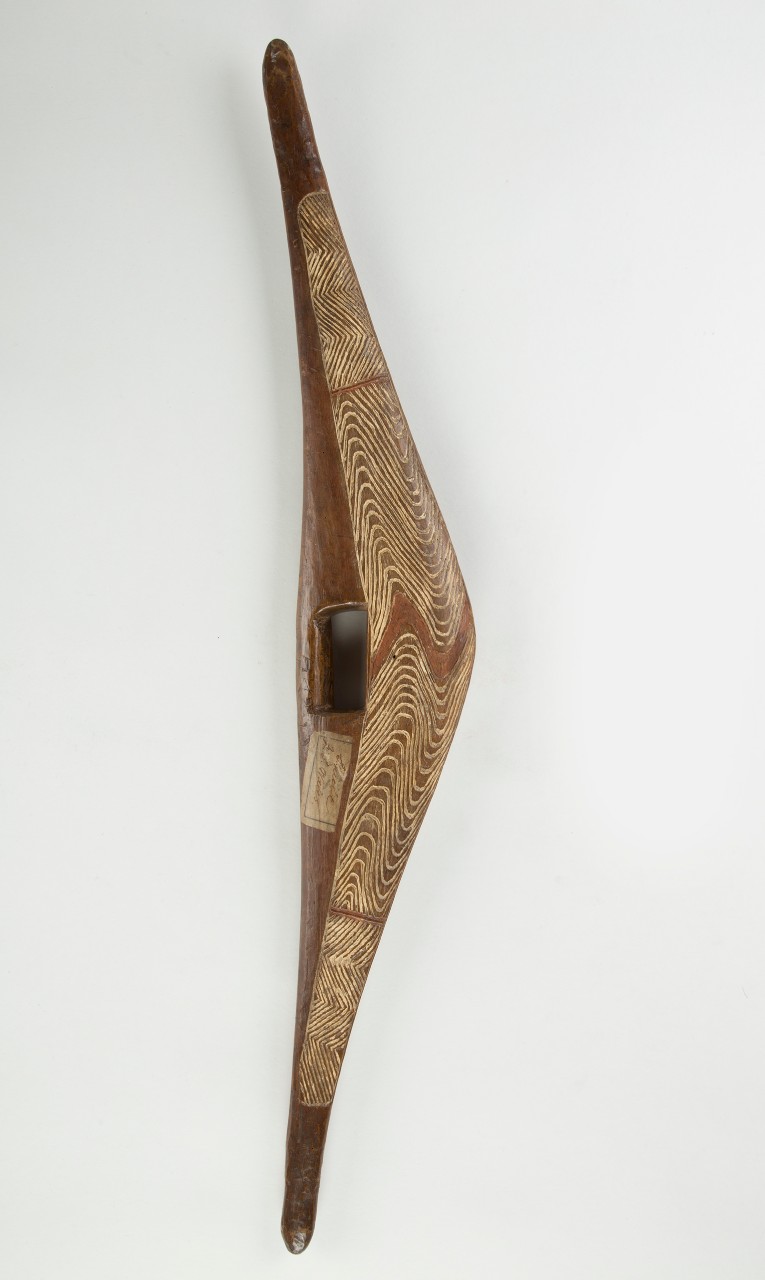 Parrying shield attributed to the Bangerang people of the Murray River