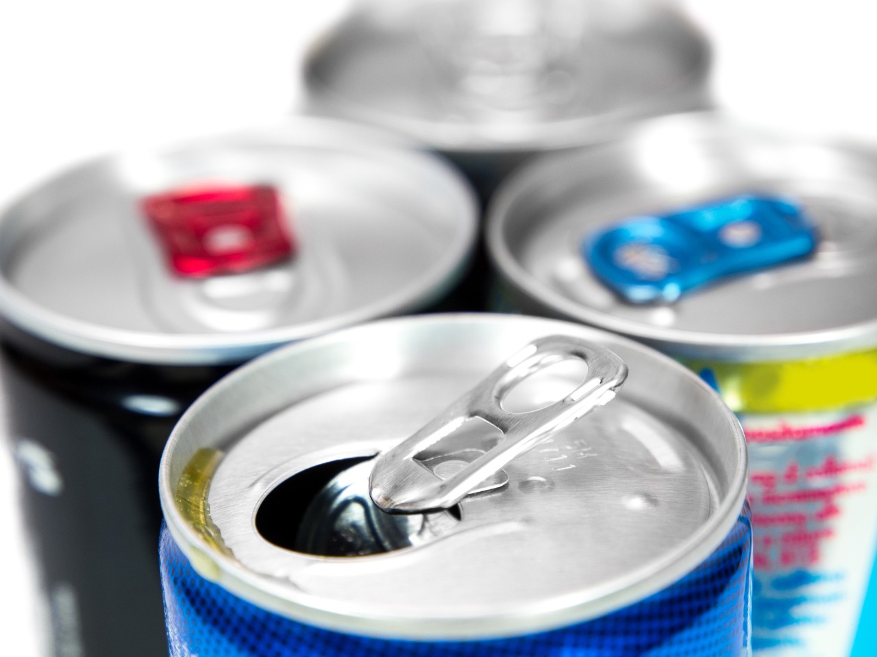 Cans of energy drinks
