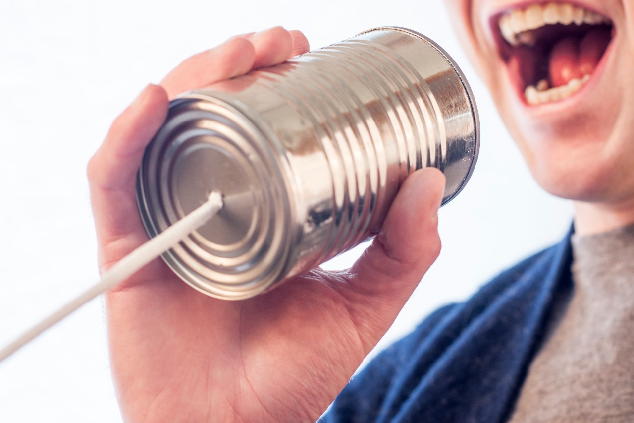 Man trying to communicate. 