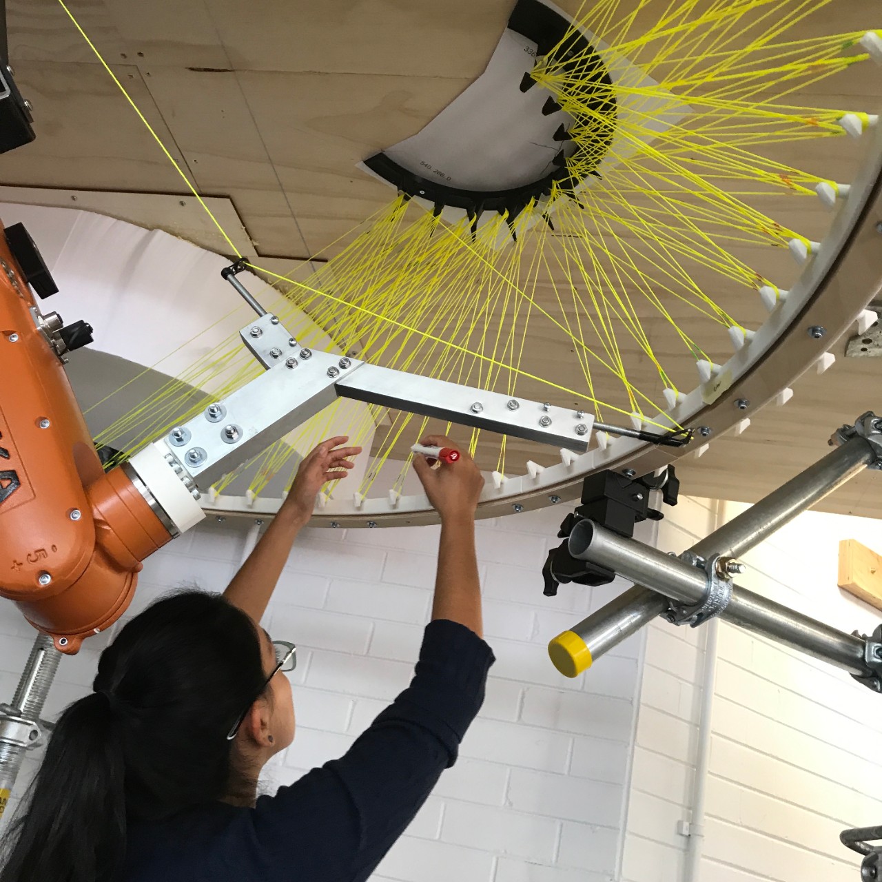 An image of the robotic spiderweb.