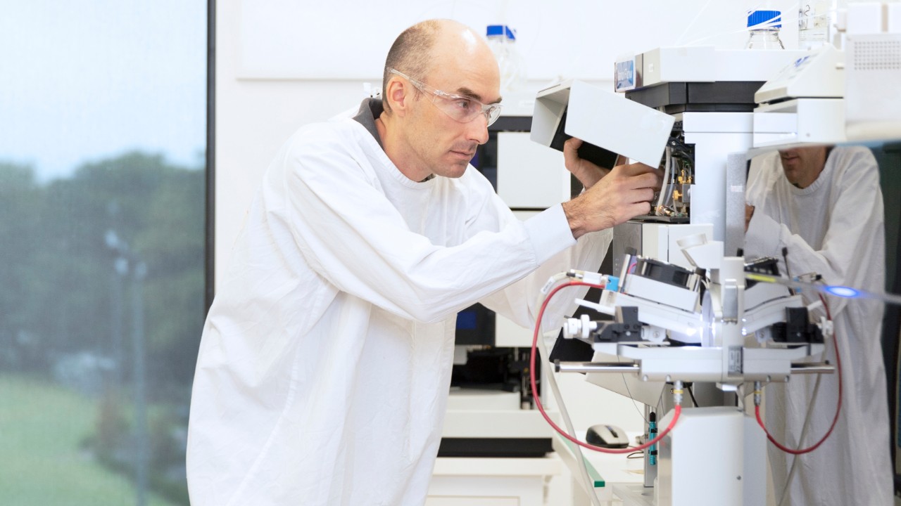 Dr Mark Larance at Sydney Mass Spectrometry. Photo: Stefanie Zingsheim
