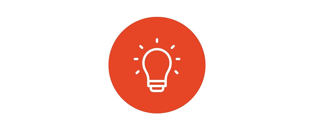 Icon of a light bulb