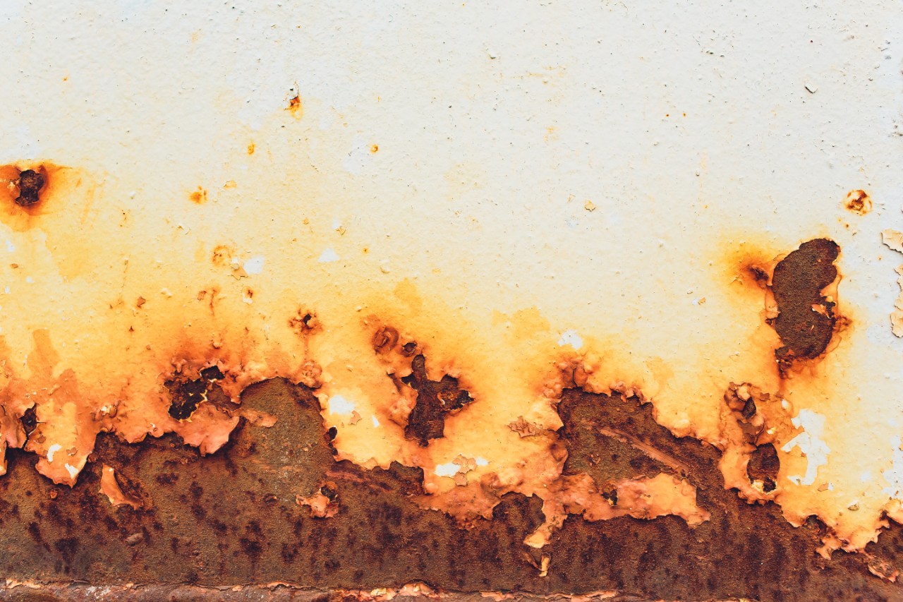 Rusted metal wall
