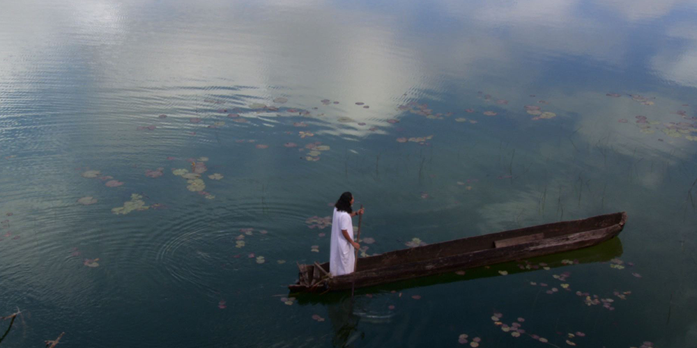 Lady in a boat
