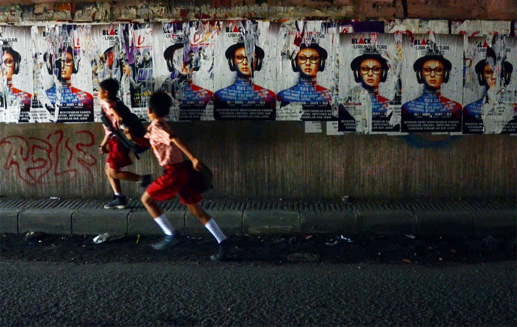 Children running