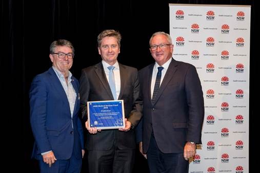 wWProfessorProfessor Gordon Wallace, Professor Gerard Sutton and Brad Hazzard, NSW Minister for Health and Minister for Medical Research 