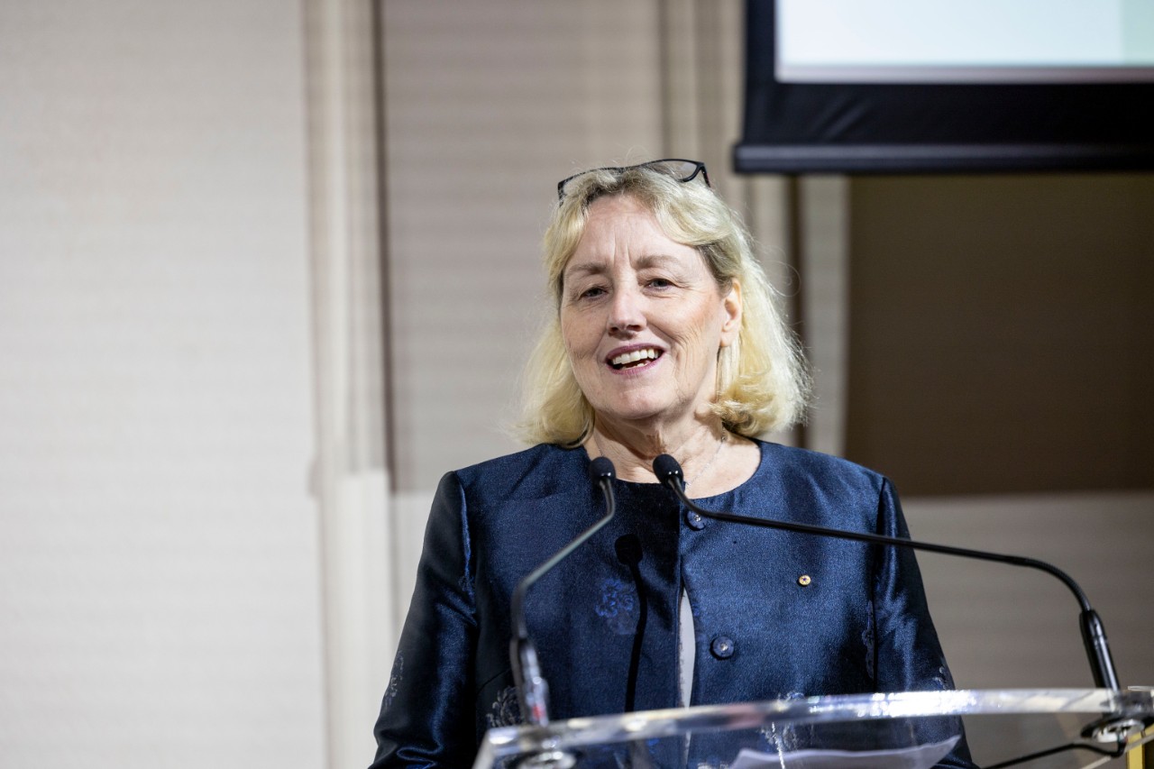 Dr Teresa Anderson giving her address