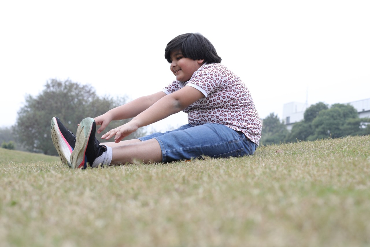 Child stretching 