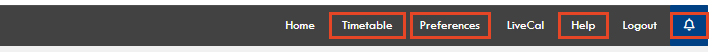 Screenshot of menu bar