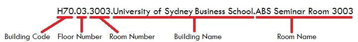 Timetable code for unit location