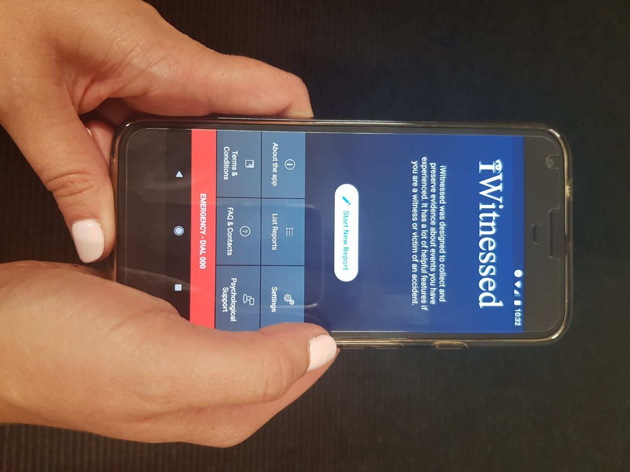 The iWitnessed app