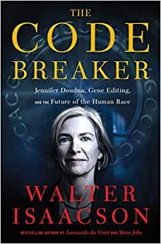 photo of a book cover with a photo of scientist Jennifer Doudna